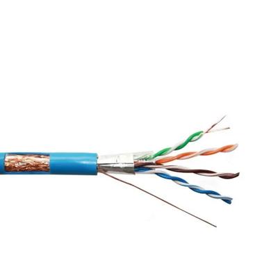 China SFTP Cat5e PVC PE Jacket Internet LAN Cable 4 Pairs 1000FT 305m Bare Copper for sale
