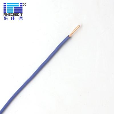 China el PVC flexible del cable eléctrico de la sola base 450/750V forró el alambre constructivo de cobre sólido en venta