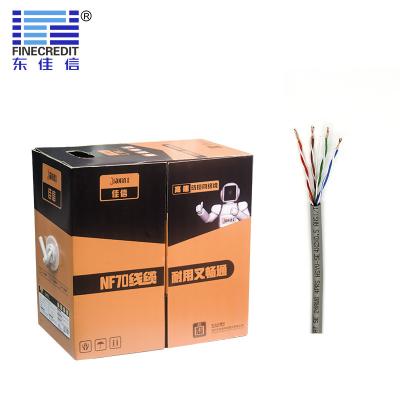 China 1000ft 24awg 0.51mm Cat5e Utp Cable  OFC HDPE Insulation Double Shielded Networking Cable for sale