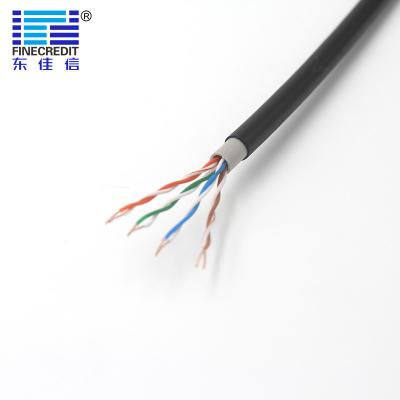 China Outdoor Copper Communication Cable , Black Cat5e Network Cable Cat 5e FTP/Cat 5e UTP for sale