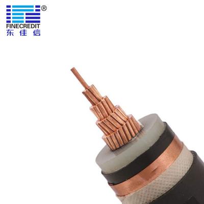 China Conductor de cobre medio del cable de Xlpe de la base del voltaje YJV22 8.7/15kV 3 en venta