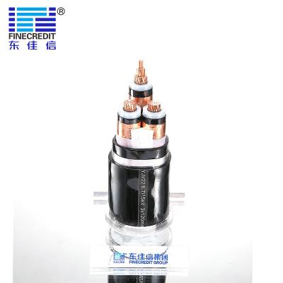 China Cable de transmisión 8,7/15kv de YJV22 YJLV22 YJV23, alambre eléctrico incombustible de 3 bases en venta
