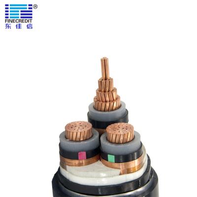China Conductor medio acorazado de la clase 2 del cable de transmisión del voltaje 3C del cobre 3×300MM2 en venta