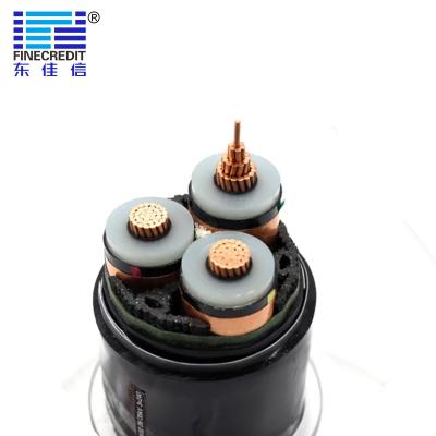 Китай Промышленное 3 напряжение тока силового кабеля 6-30kV напряжения тока ядра YJV22 среднее продается