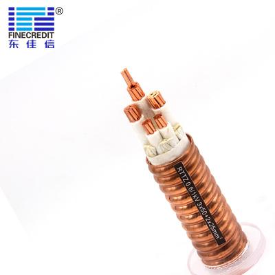 China RTTZ 2 Core Fire Resistant Cables Mineral Insulated Underground Use LZSH Power Cable for sale
