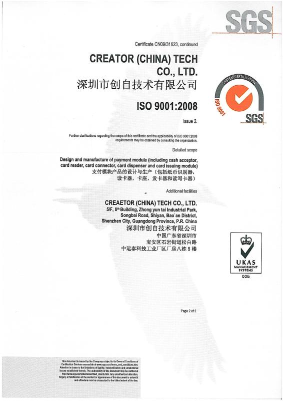 SGS - CREATOR (CHINA) TECH CO., LTD