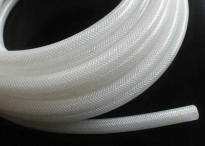 Chine Le tube de silicone de catégorie comestible/tuyau transparents de silicone renforcent avec le matériel de polyester à vendre