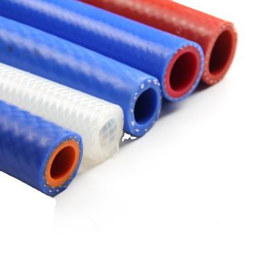 China Flexible Braided Vacuum Silicone Heater Hose 6mm 8mm 10mm for sale