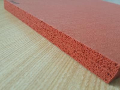 China Double Sides Impression Fabric Silicone Sponge Sheet , Silicone Foam Sheet Heat Insulation for sale
