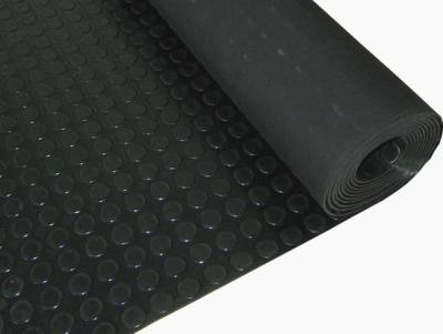 China 1 - 1.5m Width Round Button Industrial Rubber Sheet , Anti-slip Rubber Flooring Sheet for sale