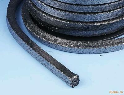 China Black Color PTFE / PTFE Packing Filled Graphite for Industrial Seal , Density 1.4g/cm³ for sale