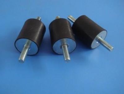China Black Color Rubber Shock Mounts / Cylindrical Vibration Isolators for sale