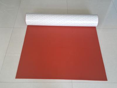 China Red Aging Resistant Silicone Foam Sheet / Silicone Sponge Sheet With 3m Adhesive for sale