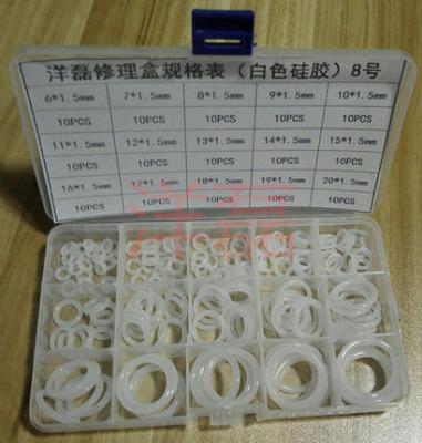 Китай Колцеобразное уплотнение ИСО9001 силикона набора колцеобразного уплотнения качества еды водоустойчивое резиновое подгонянное набором продается