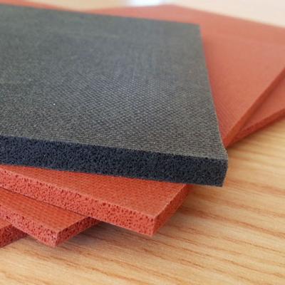 China Silicone Sponge Sheet Silicone Foam Sheet Rubber Sponge Sheet With Red White Black Grey Color for sale