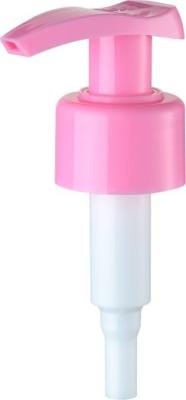 Chine pompe de gauche à droite rose de distributeur de lotion de serrure de 28mm pour la pissette de main de shampooing à vendre