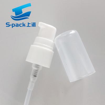 China 20/410 Plastic Lotion Pump With Dust Cap For Cream / Treatment Diameter 20mm Cosmetic Bottle à venda