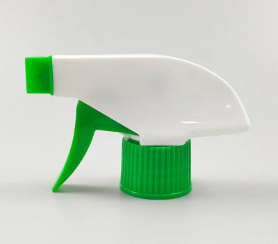 China 28/410 White Green Sprayer Trigger For Cleaning Bottle Te koop