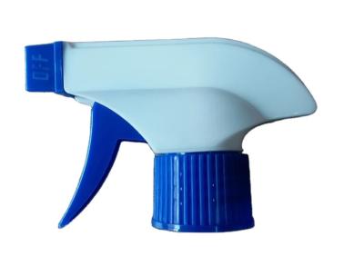 China Blue White Color Plastic Trigger Sprayer 28mm for Daily Cleaning Household Cleaning en venta