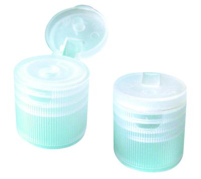 China Transparent 20mm Cosmetic Bottle Caps , Plastic Hand Sanitizer Caps Flip Top for sale