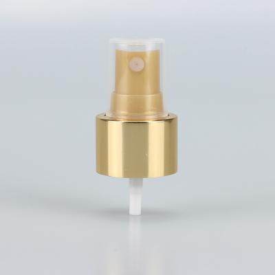 China Shiny Gold Aluminum Fine Mist Sprayer pump 24/410 0.12cc Output for sale