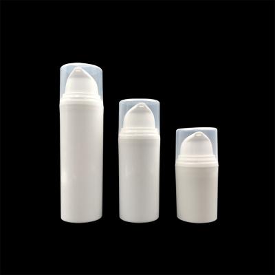 China White Empty Airless Pump Bottles , Cosmetic Packaging Container 15ml 30ml 50ml for sale