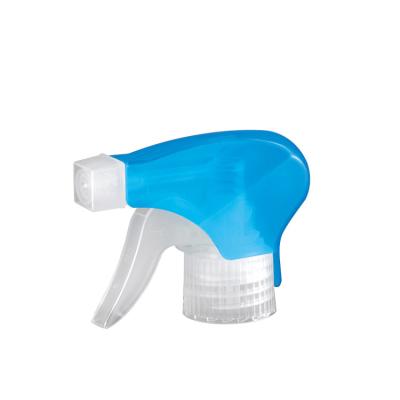 China Transparent Blue Plastic Trigger Sprayer 28/410 for Cleaning Water for sale
