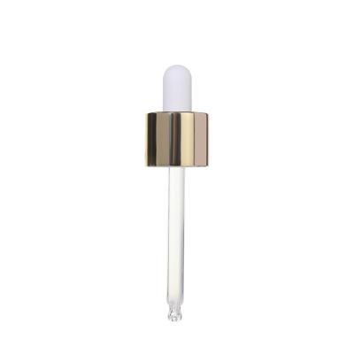 China Aluminium Cosmetic Glass Dropper 20mm For Skin Care Essential Oil for sale