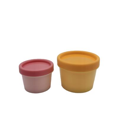 China PP Plastic Cosmetic Jars , 50g 100g Facial Cream Jar Packaging for sale