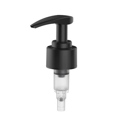 China 24mm 28mm Screw Lotion Pump Black Color With Smooth Ribbed Closures for sale