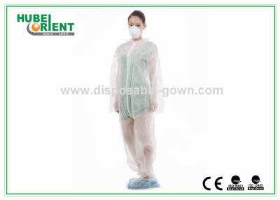 China Waterproof White Disposable Protective Suits Without Hood/Feetcover for Factory use for sale