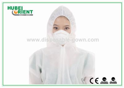 China Hooded Disposable SMS PP PE Nonwoven Coverall For Decorating for sale