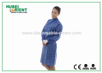 China CE MDR Certificated Excellent Filtration SMS Disposable Isolation Gowns With Knitted Wrist for sale