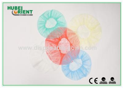China Hand/maschinell hergestellte einzelne Gummiband-nicht gesponnene Bouffant Kappe Wegwerf zu verkaufen