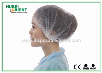 China OEM Disposable Soft Non-Woven Mob Cap Style Head Cap With Double Elastic Rubber for sale
