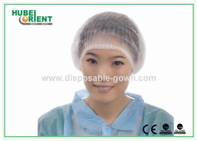 China White / Green PP Disposable Mob Caps Soft Disposable Surgeon Caps for sale