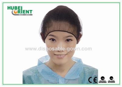 China Black Nylon Hairnet Disposable Head Cap Comfortable Breathable Snood for sale