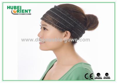 China White Non-Woven Elastic Disposable Hair Band / Head Band Latex Free for sale