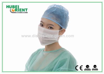 中国 ESD 3 つの層マスクの耳のループが付いている白い反静的で使い捨て可能な塵マスク 販売のため