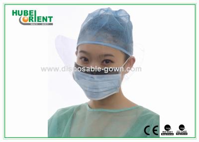 China Nonwoven White Blue Green Disposable Face Mask Anti Fog Visor for sale