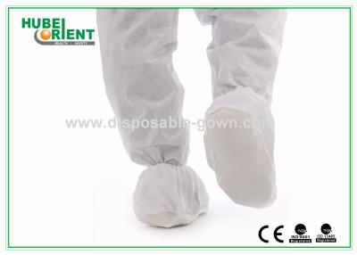 China Skid Resistant PP CPE Disposable Shoe Cover With NPVC Sole for sale