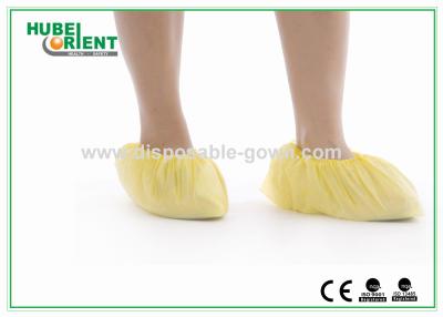 China Medical CPE Shoe Cover Waterproof Colorful Prevent Splash With Elastic Rubber for sale