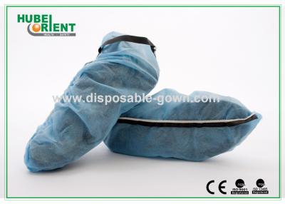 China Protetores descartáveis azuis da sapata do uso do ESD com a fita condutora plástica à venda
