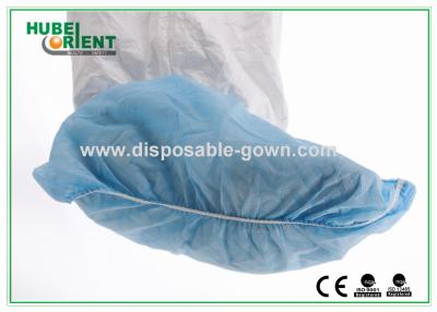 China Dust Prevention Disposable Non Woven Shoe Covers With Non Slip Stripes for sale