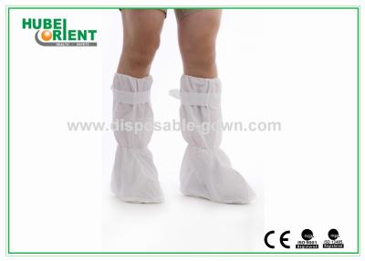China Medical Non Slip Waterproof PP CPE Shoe Cover With PVC Sole for sale