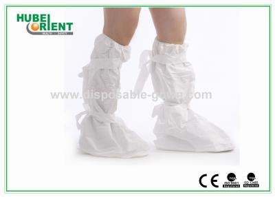 China Blue Polyethylene Shoe Covers Disposable Boot Covers Light-weight For clinic/laboratory for sale