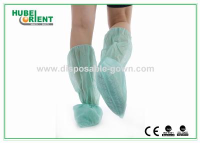 China Polypropylene Disposable Booties For Covering Shoes Green Dustproof for clean for sale