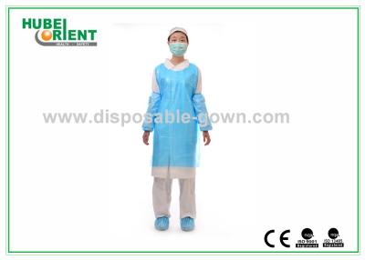 China Eco-friendly Blue Disposable Use Plastic Aprons With Embossed Or Smooth Surface For Factory for sale