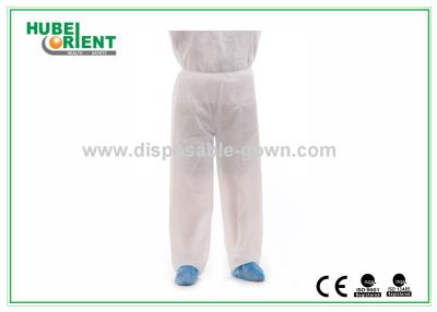 China White Soft Nonwoven Polypropylene Disposable Trousers Non Toxic for sale