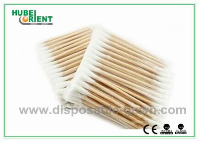 China Single / Double Head Hospital Disposable Products Surgical Wooden Cotton Swabs 3